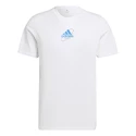 Heren T-shirt adidas  Thiem Graphic Tee White