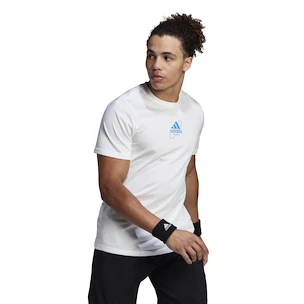Heren T-shirt adidas  Thiem Graphic Tee White