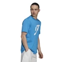 Heren T-shirt adidas Thiem Logo Graphic Tee Blue