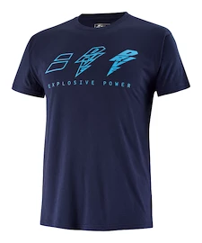 Heren T-shirt Babolat Drive Cotton Tee Blue