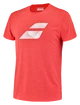 Heren T-shirt Babolat  Exercise Big Flag Tee Men Poppy Red