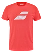 Heren T-shirt Babolat  Exercise Big Flag Tee Men Poppy Red