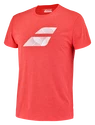 Heren T-shirt Babolat  Exercise Big Flag Tee Men Poppy Red