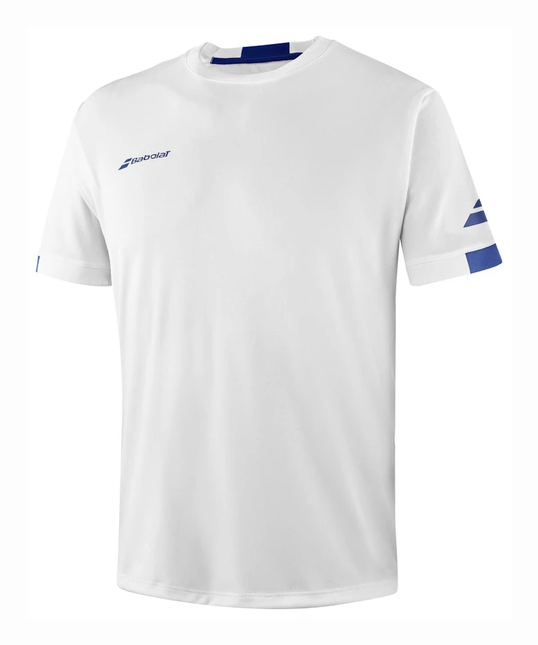 Heren T-shirt Babolat  Play Crew Neck Tee Men White/White