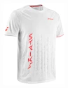 Heren T-shirt Babolat  Strike Crew Neck Tee Men White/Strike Red