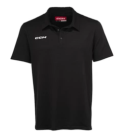 Heren T-shirt CCM Fitted Polo Black Senior