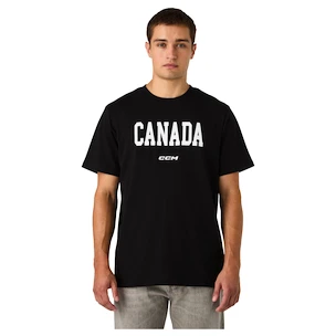 Heren T-shirt CCM  Flag Tee Team CAN Black