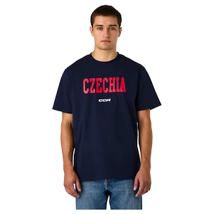Heren T-shirt CCM  Flag Tee Team CZE Navy