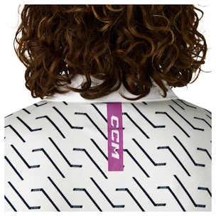 Heren T-shirt CCM  Polo Print Blanc