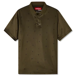 Heren T-shirt CCM Polo Print Khaki Green