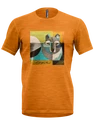 Heren T-shirt Crazy Idea Joker Wolf/Mustard
