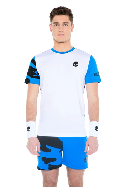 Heren T-shirt Hydrogen  Tech Camo Tee White/Blue