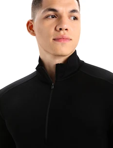 Heren T-shirt Icebreaker  M 260 Tech LS Half Zip Black