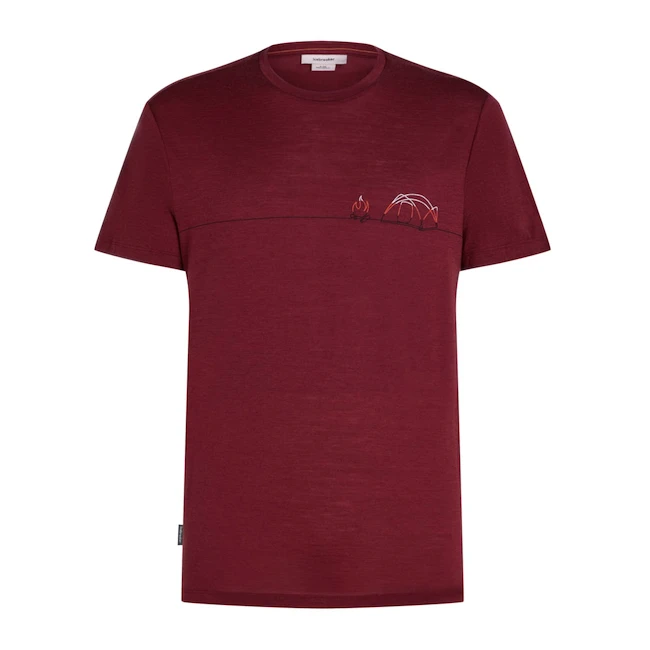 Heren T-shirt Icebreaker Merino 150 Tech Lite SS T Sing Li Cmp Port XL