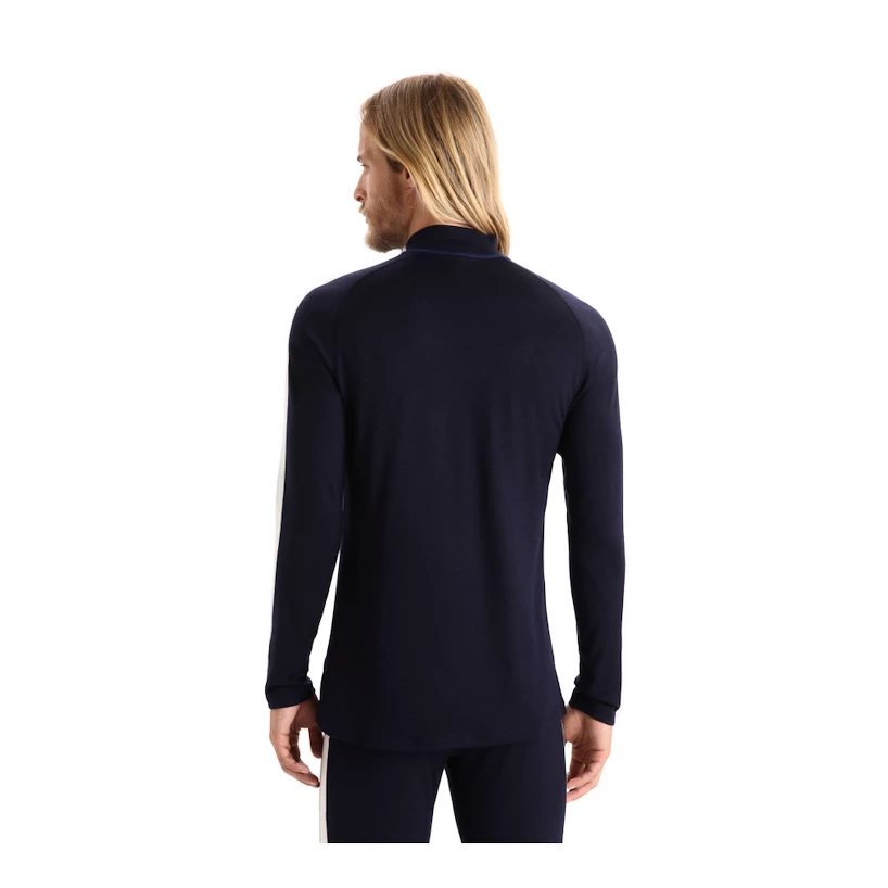 Heren T-shirt Icebreaker Merino 200 Oasis Sonebula LS High Neck Mid Navy/Royal Navy/Snow/Cb
