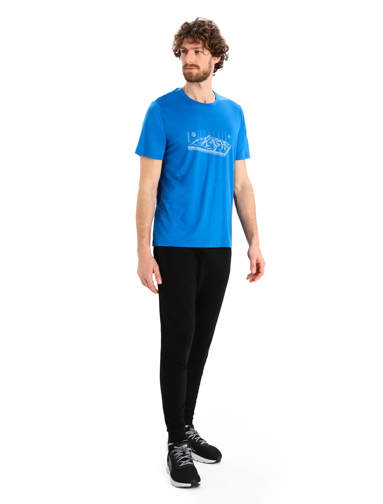 Heren T-shirt Icebreaker  Tech Lite II SS Alp Lazurite