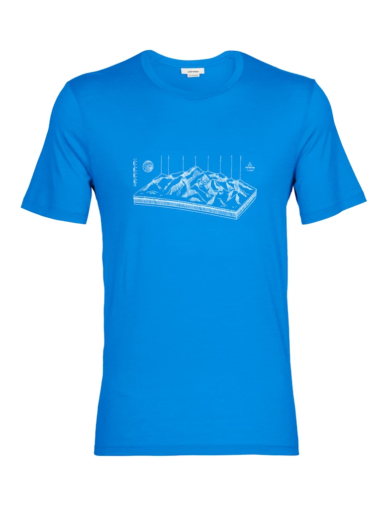 Heren T-shirt Icebreaker  Tech Lite II SS Alp Lazurite XL