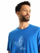 Heren T-shirt Icebreaker  Tech Lite II SS Skiing Yeti  Lazurite