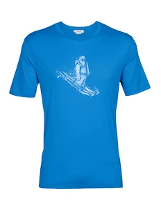 Heren T-shirt Icebreaker  Tech Lite II SS Skiing Yeti  Lazurite