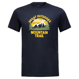 Heren T-shirt Jack Wolfskin JW Mountain Trail T Night Blue