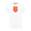 Heren T-shirt K-Swiss  Hypercourt Logo Tee Jet White/Spicy Orange