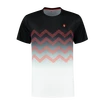 Heren T-shirt K-Swiss Hypercourt Print Crew Jet Black/Whte