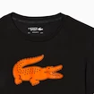 Heren T-shirt Lacoste  Big Logo Core Performance T-Shirt Black/Sunrise