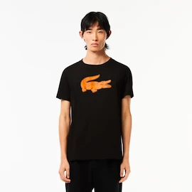 Heren T-shirt Lacoste Big Logo Core Performance T-Shirt Black/Sunrise