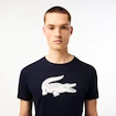 Heren T-shirt Lacoste  Big Logo Core Performance T-Shirt Navy Blue/White