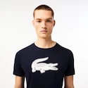 Heren T-shirt Lacoste  Big Logo Core Performance T-Shirt Navy Blue/White