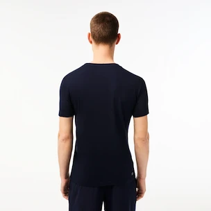Heren T-shirt Lacoste  Big Logo Core Performance T-Shirt Navy Blue/White L