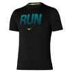 Heren T-shirt Mizuno Core Graphic RUN Tee Black