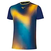 Heren T-shirt Mizuno  Frontier Shadow Graphic Tee M Bellwether Blue  S