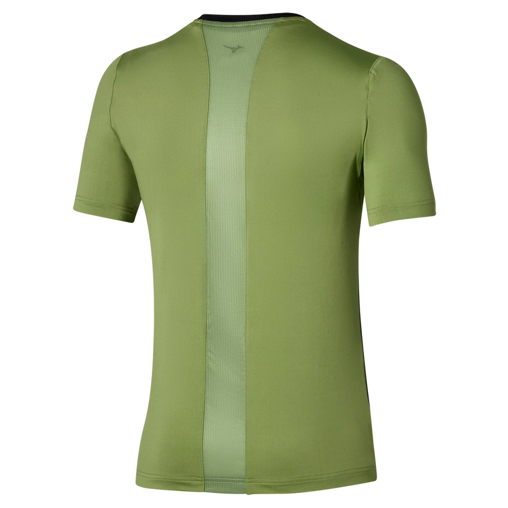 Heren T-shirt Mizuno  Release Shadow Graphic Tee Calliste Green
