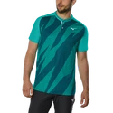 Heren T-shirt Mizuno Shadow Polo Turquoise