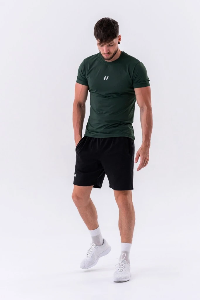 Heren T-shirt Nebbia  Classic T-shirt “Reset” 327 dark green XL