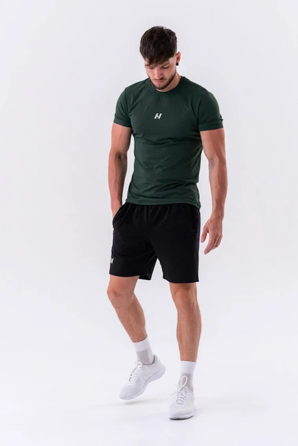 Heren T-shirt Nebbia  Classic T-shirt “Reset” 327 dark green XL