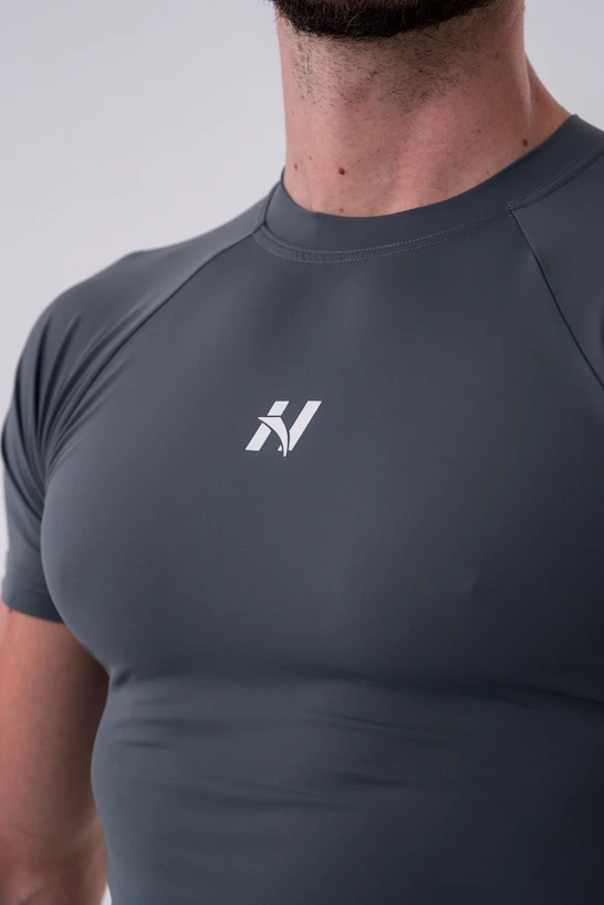 Heren T-shirt Nebbia  Functional Slim-fit T-shirt 324 grey XL