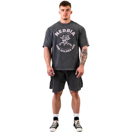 Heren T-shirt Nebbia NEBBIA x OLYMPIA Washed Oversized T-Shirt GOLDEN AGE 790 black