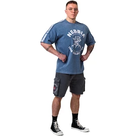 Heren T-shirt Nebbia NEBBIA x OLYMPIA Washed Oversized T-Shirt GOLDEN AGE 790 blue
