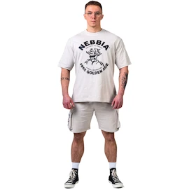 Heren T-shirt Nebbia NEBBIA x OLYMPIA Washed Oversized T-Shirt GOLDEN AGE 790 light grey