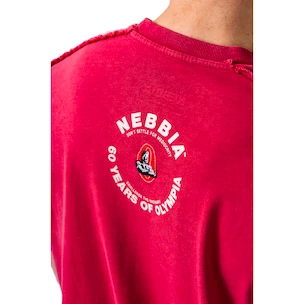 Heren T-shirt Nebbia NEBBIA x OLYMPIA Washed Oversized T-Shirt GOLDEN AGE 790 red
