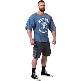 Heren T-shirt Nebbia NEBBIA x OLYMPIA Washed Rag Top GOLDEN AGE 788 blue