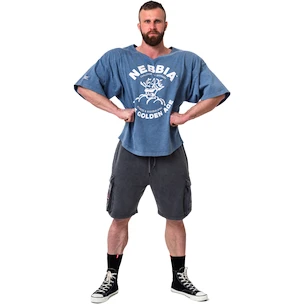 Heren T-shirt Nebbia NEBBIA x OLYMPIA Washed Rag Top GOLDEN AGE 788 blue