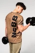 Heren T-shirt Nebbia  Washed-off Cotton T-shirt MAX OUT 357 Light Brown