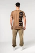 Heren T-shirt Nebbia  Washed-off Cotton T-shirt MAX OUT 357 Light Brown