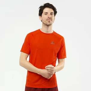 Heren T-shirt Salomon Cross Rebel SS Tee Fiery Red