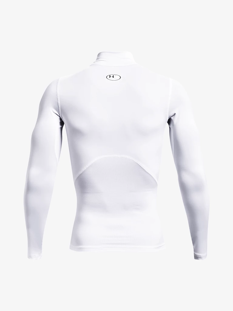 Heren T-shirt Under Armour HeatGear Comp Mock LS-WHT