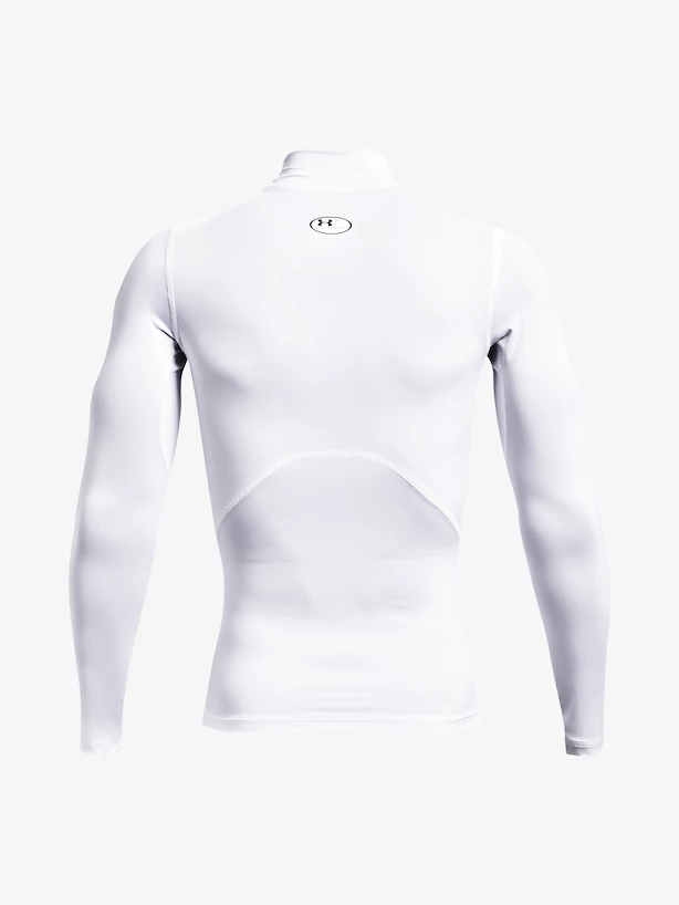 Heren T-shirt Under Armour HeatGear Comp Mock LS-WHT