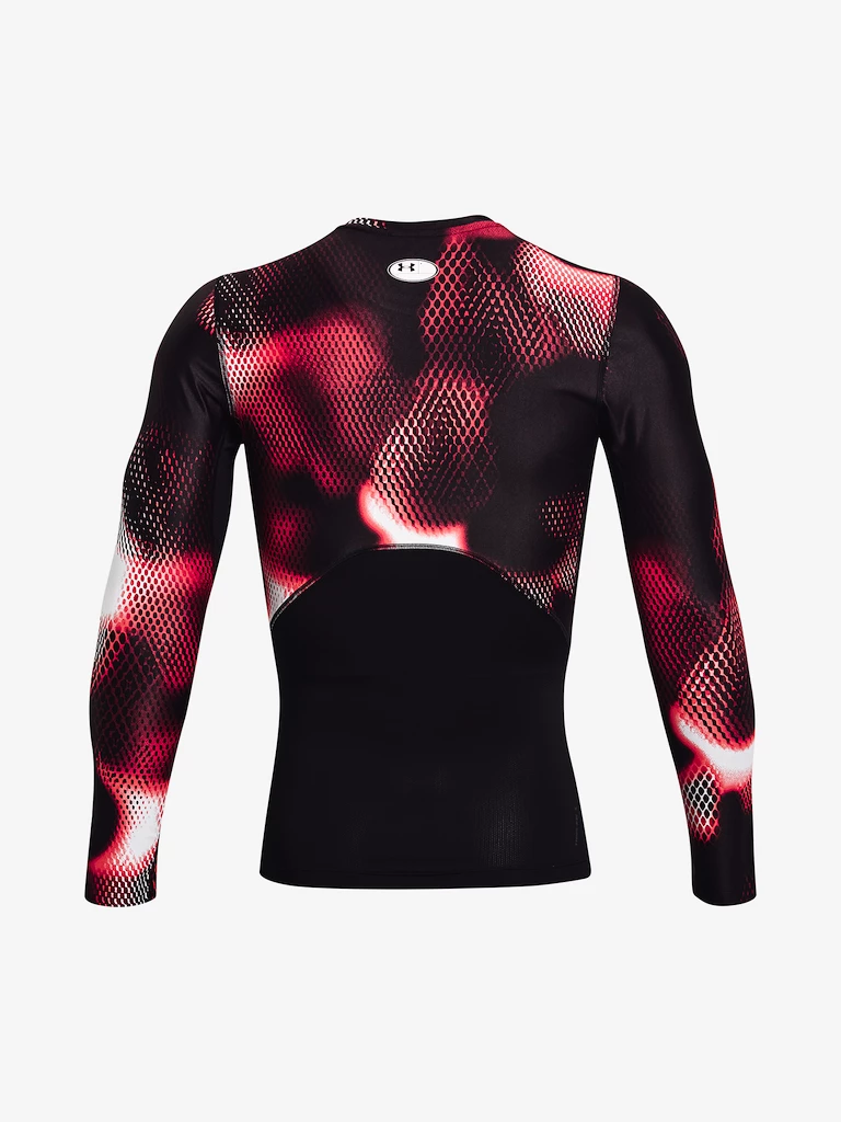 Heren T-shirt Under Armour  IsoChill Prtd Comp LS-BLK